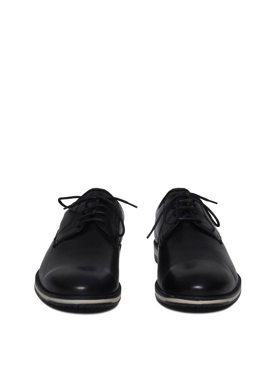 Sapato Masculino Casual Couro Oxford - Preta  SP-11635 - PR