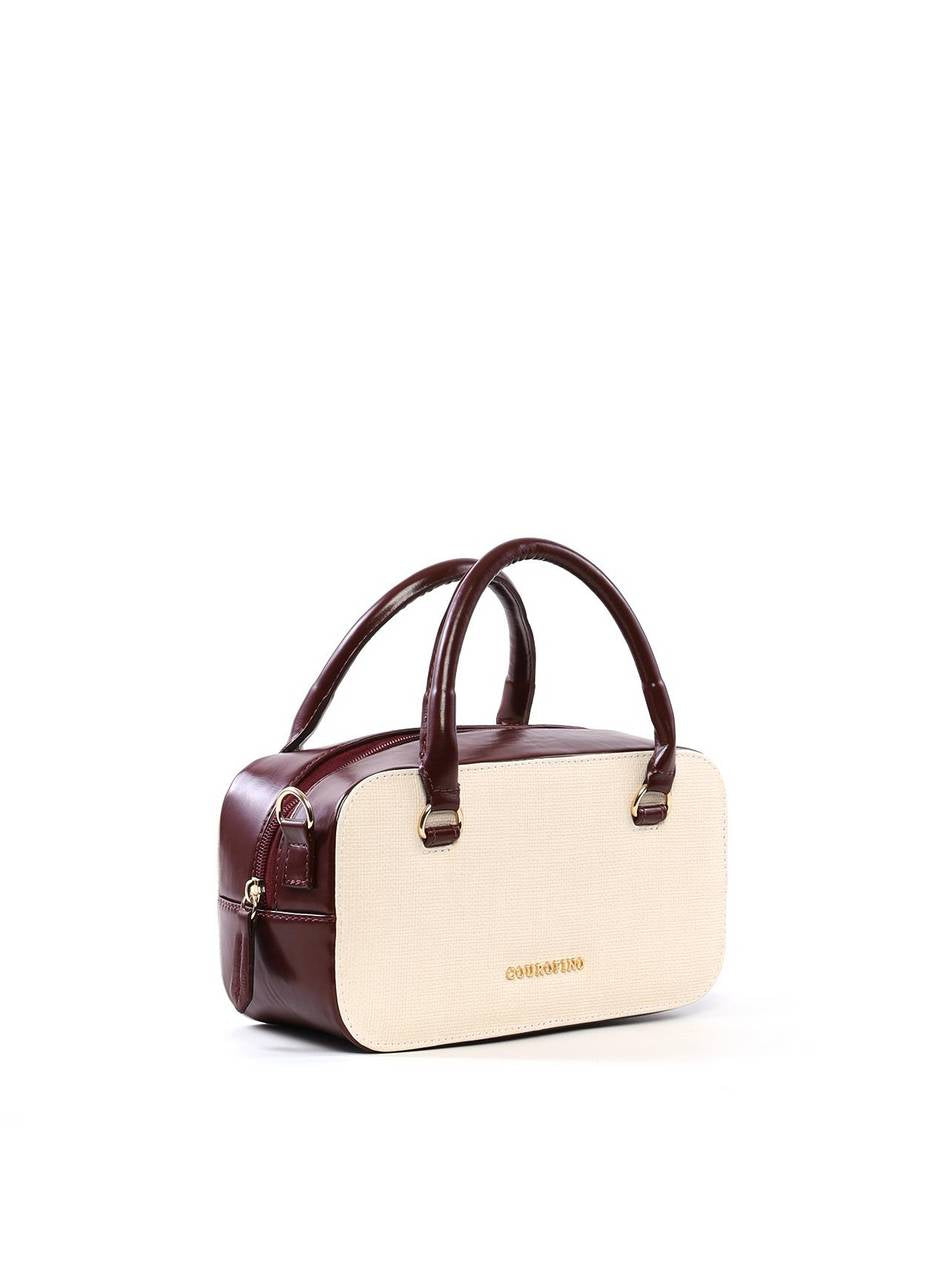Bolsa Baú Pequena com Mix de Materiais BSI-6499 - VI