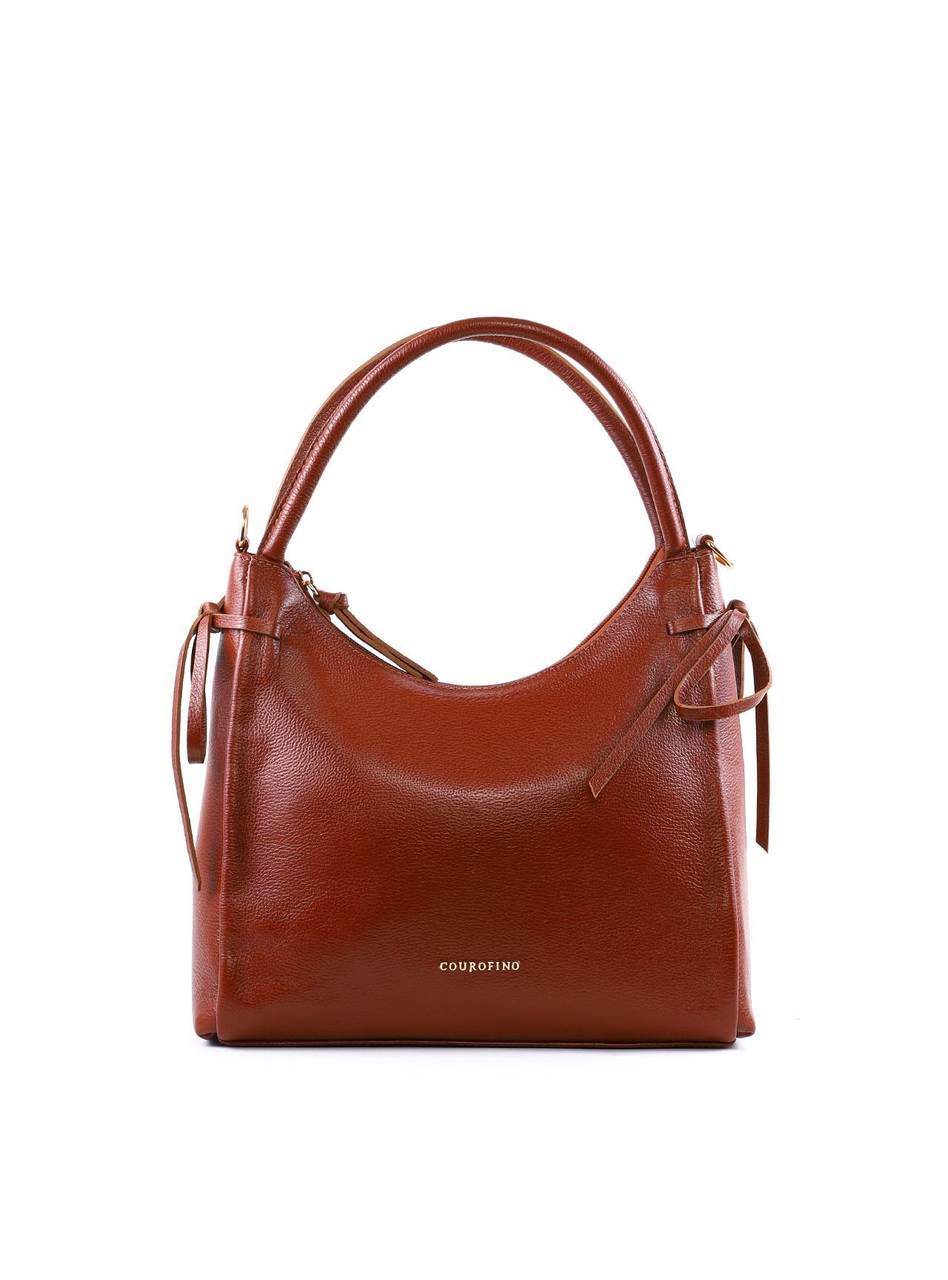 Bolsa Tote Grande Enfeite Laços Laterais Alça Dupla - Castor BSI-6375 - CS