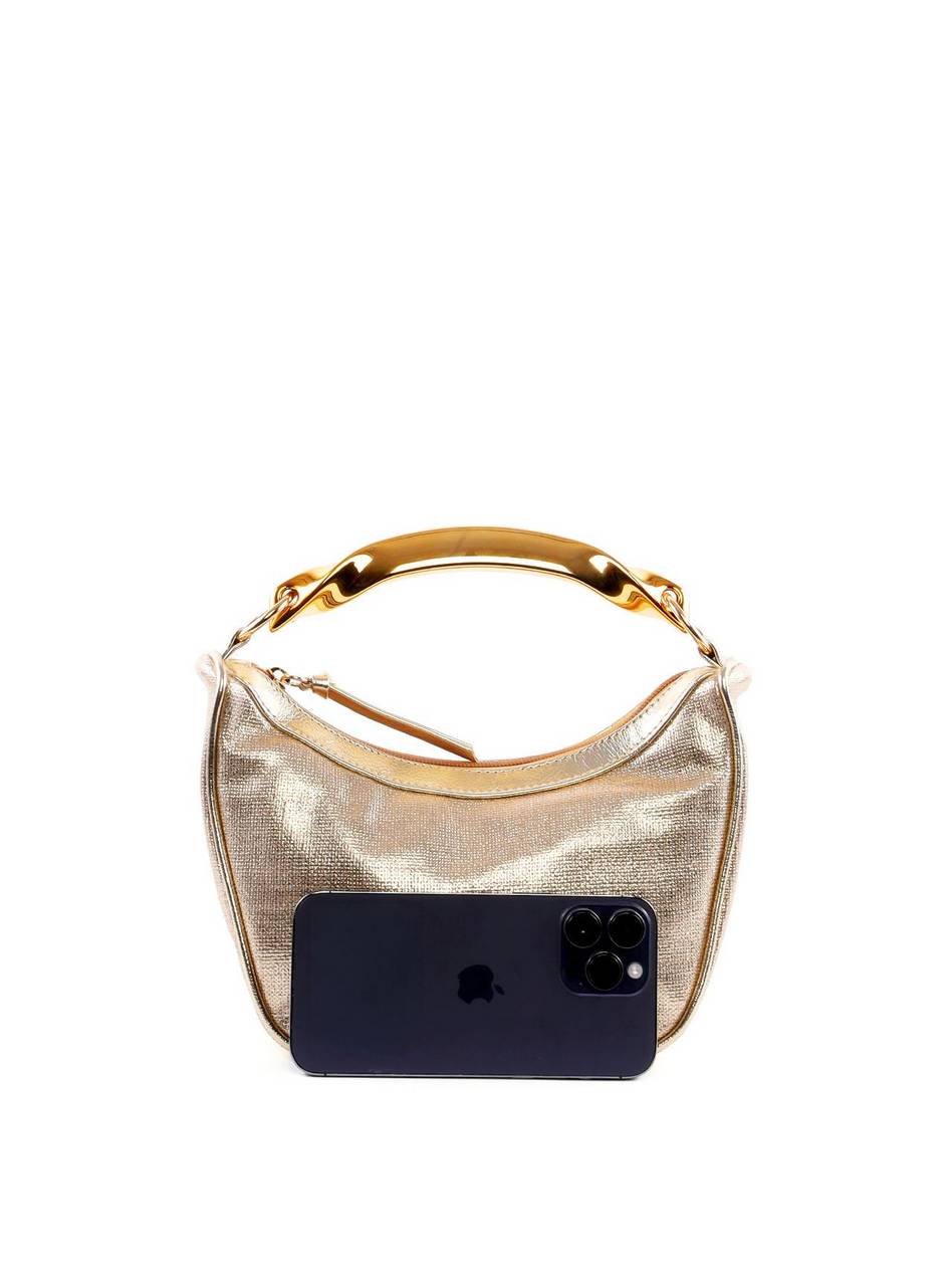 Bolsa Hobo com Alça Geométrica e Corrente - Ouro BSI-6428 - AU