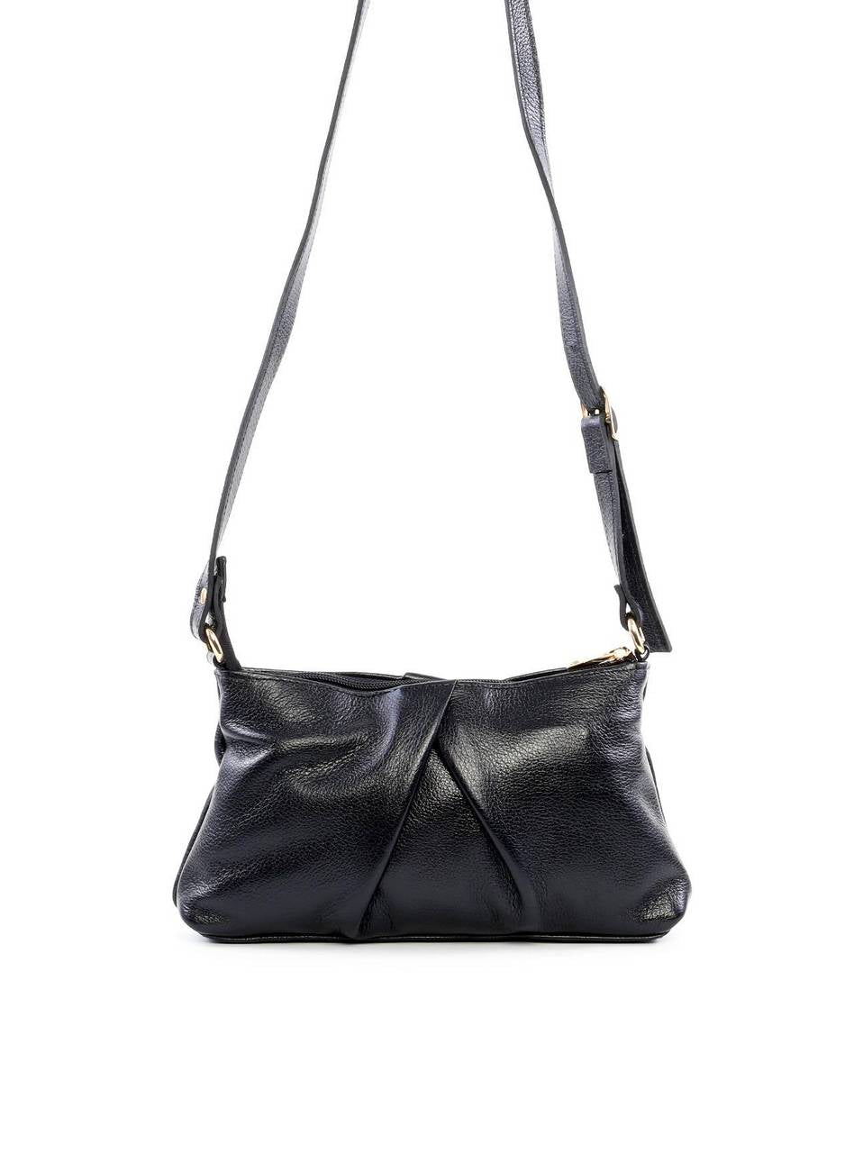 Bolsa Transversal Retangular Detalhe Drapeado - Preta BSI-6281 - PR