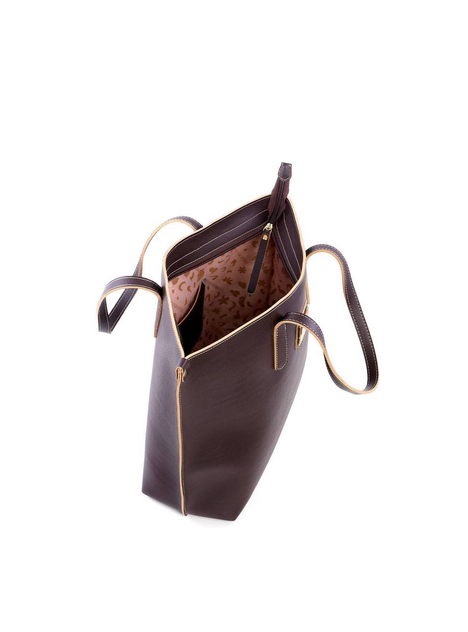 Bolsa Shopper com Detalhes Laterais - Cacau BSI-6139 - CA