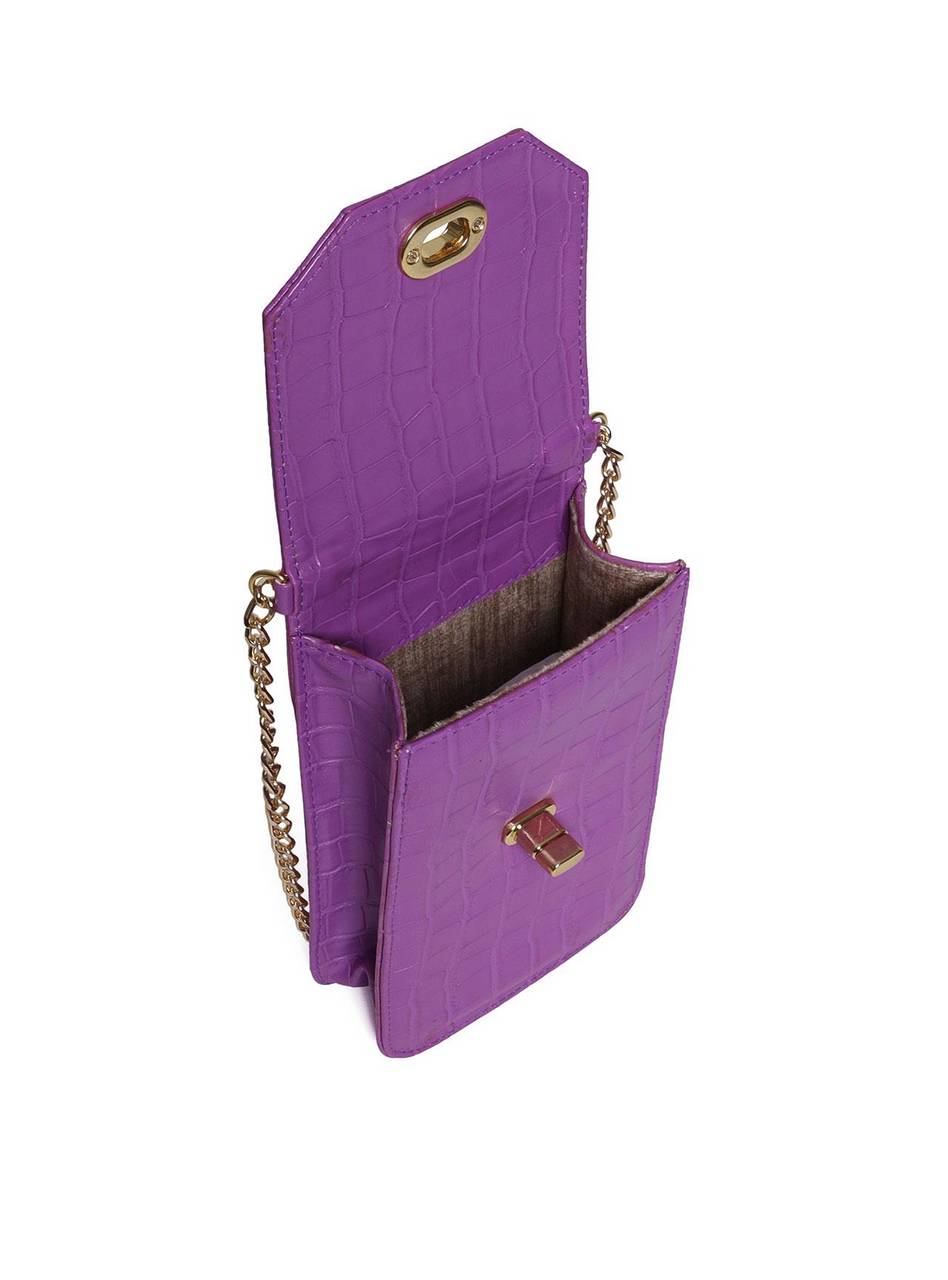 Bolsa Carteiro Transversal Alça Corrente Roxa BSI-5420 - RO