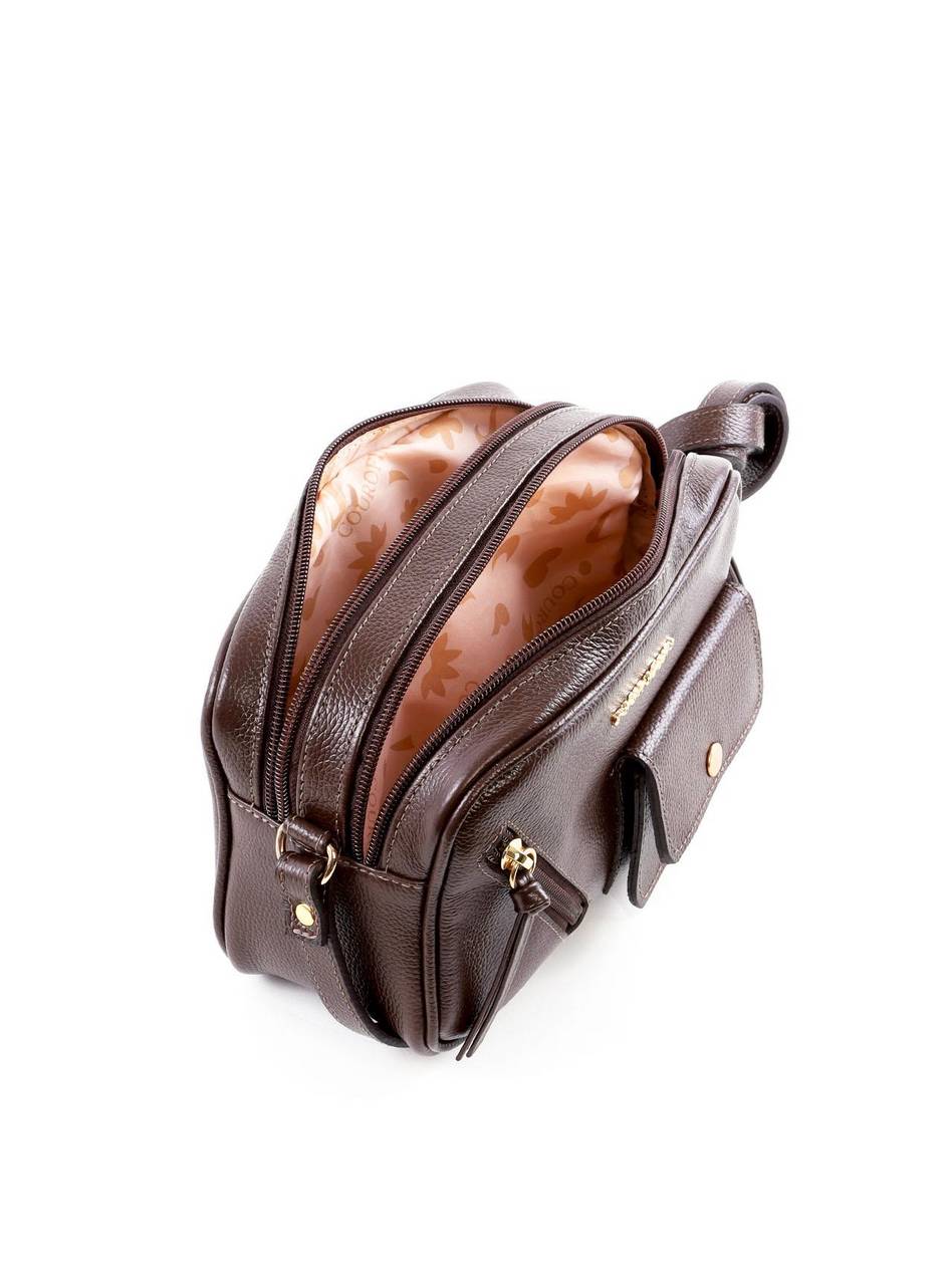 Bolsa Bag Transversal com Bolso Frontal - Cacau BSI-6427 - CA