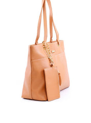 Bolsa Shopper com Bag Charm Removível - Nude BSI-6060 - NU