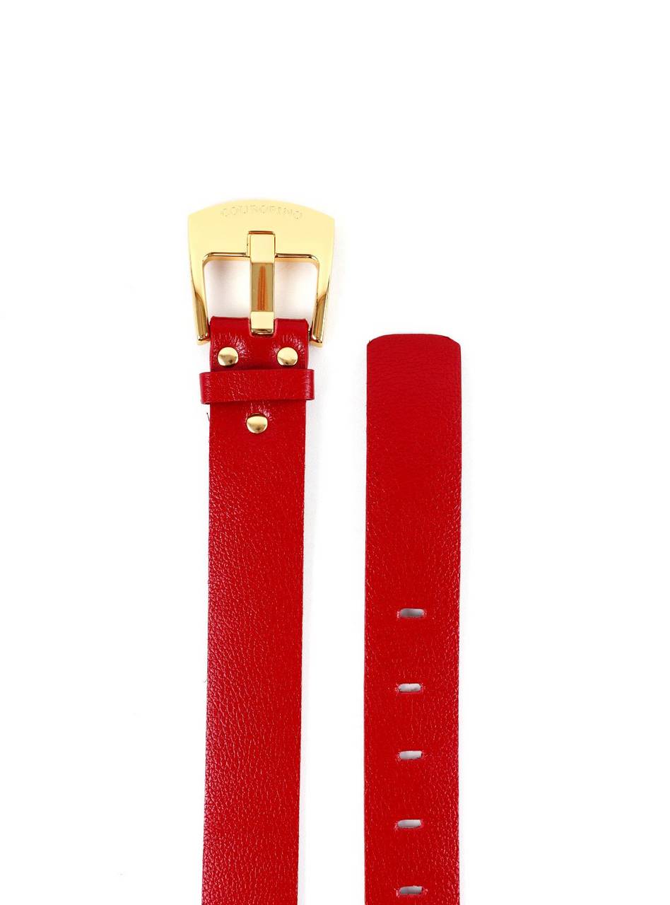 Cinto Feminino Largo com Fivela Quadrada - Vermelho CTI-1011 - VE