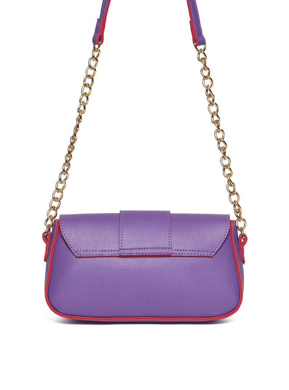 Bolsa Saddle com Alça Transversal em Corrente - Roxo BSI-5584 - RO