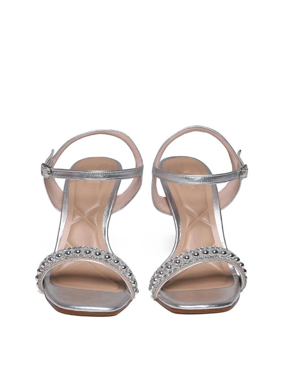 Sandália Feminina Salto Alto Fino - Prata SDI-11616 - PT