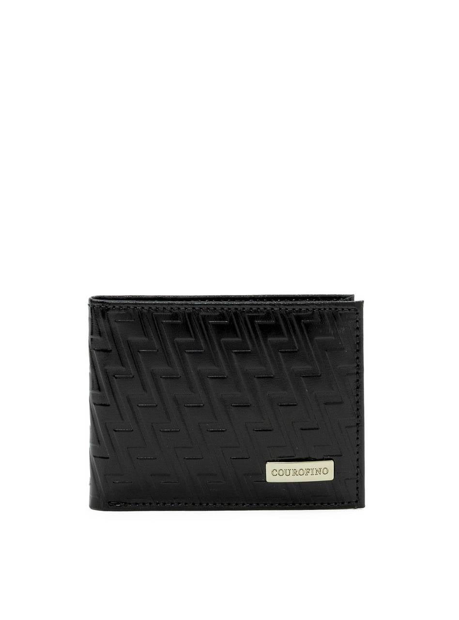 Carteira Masculina Pocket Couro Porta Cartão Interno Preta CAI-729 - PR