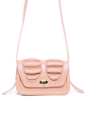 Bolsa Satchel Drapeado com Alça Dupla Removível - Nude BSI-5933 - NU