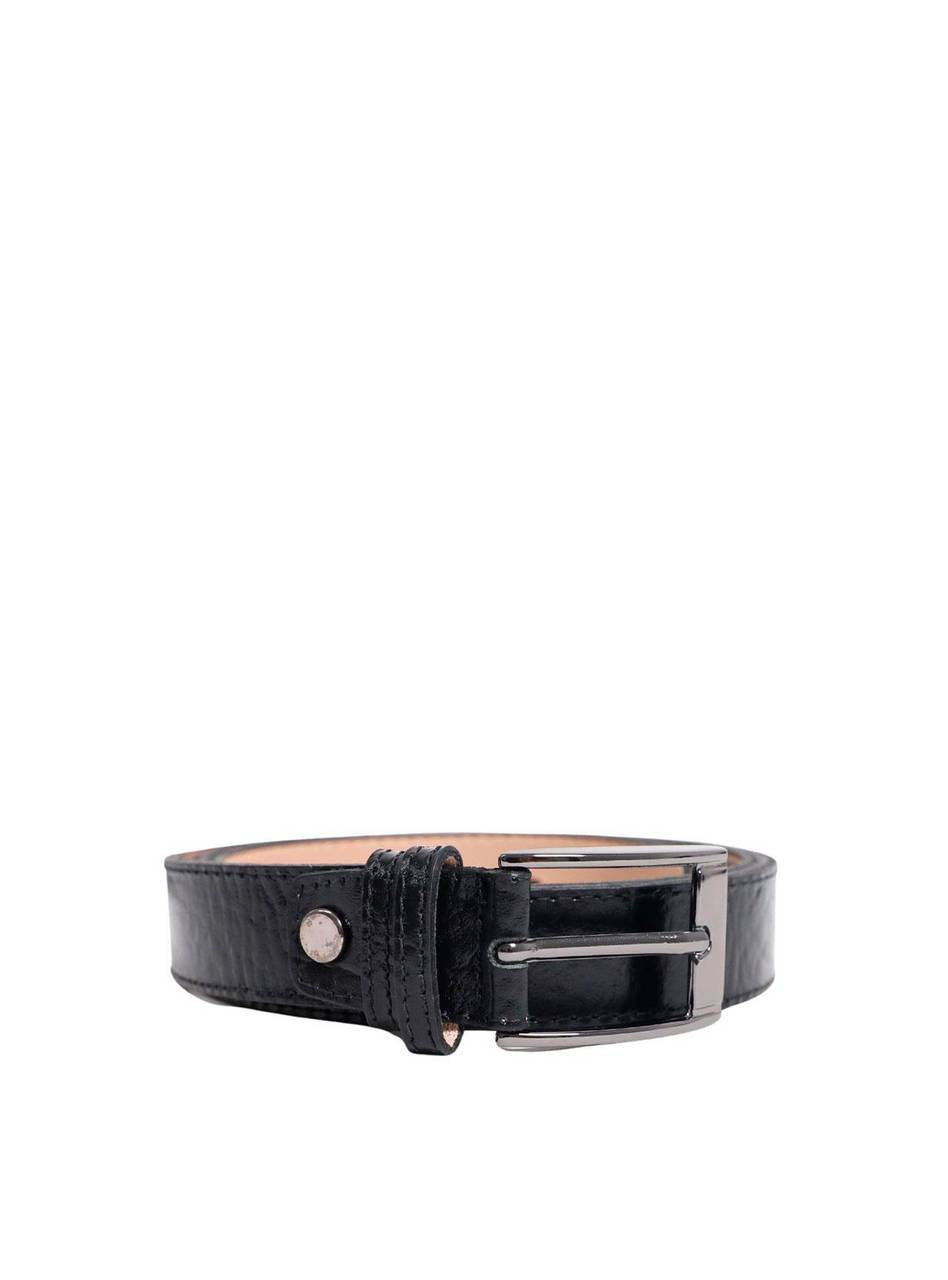 Cinto Masculino Social Costura Couro Preta CTI-932 - PR