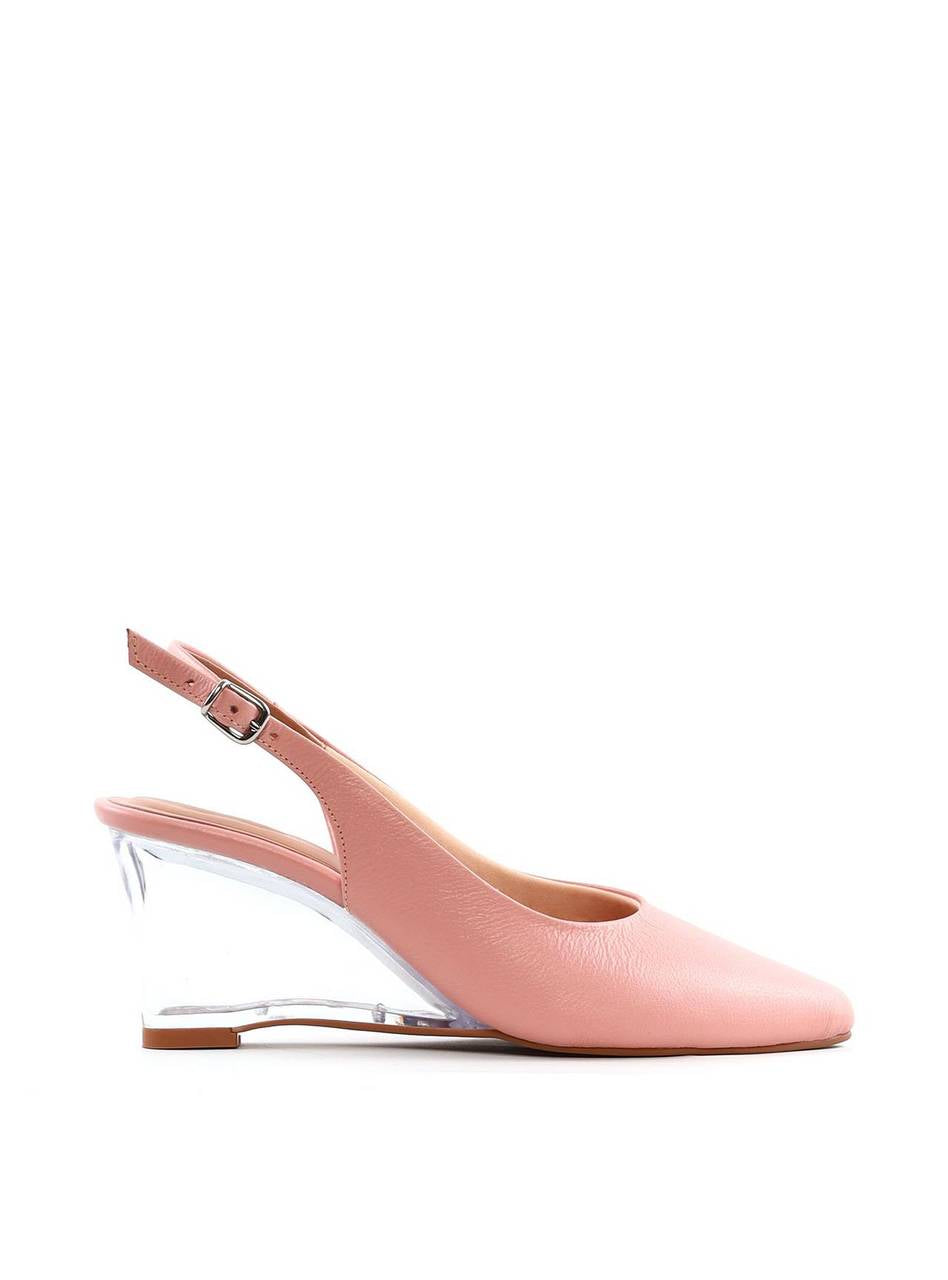 Scarpin Slingback com Salto Anabela em Acrílico - Nude SDI-12067 - NU