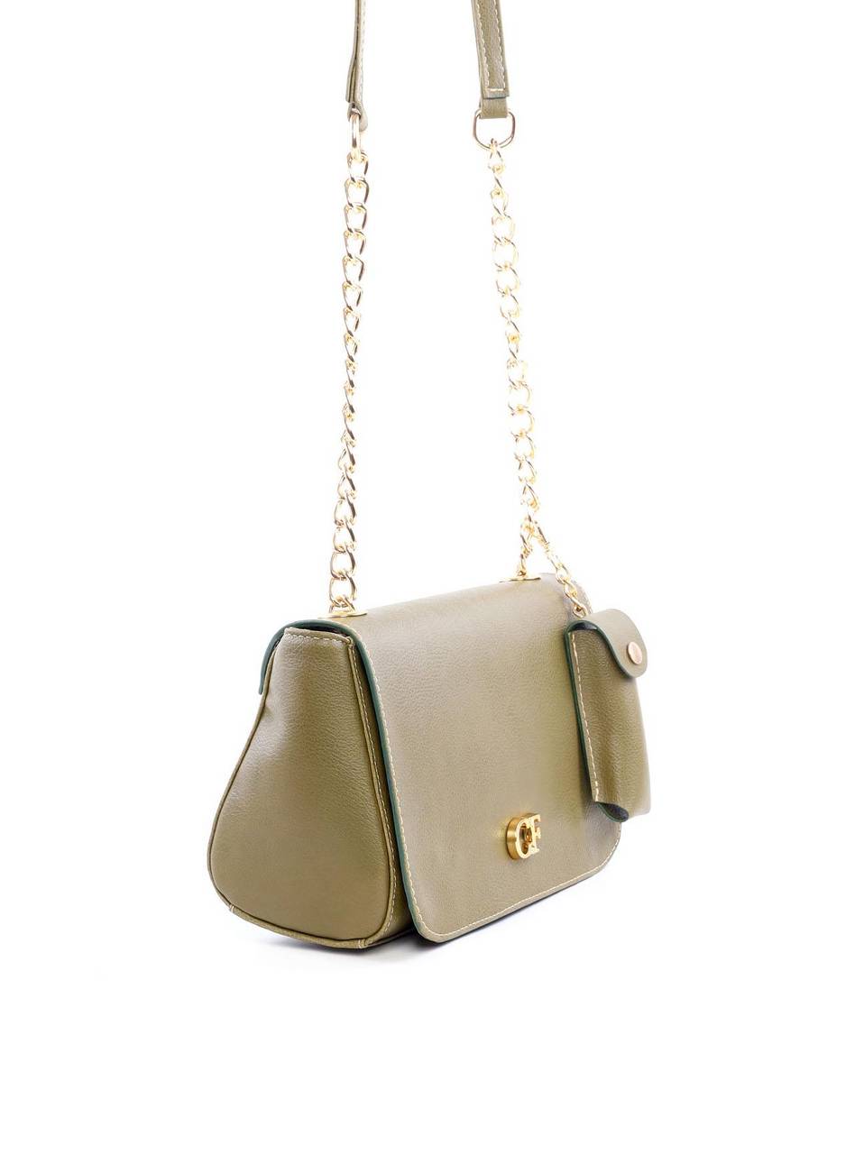Bolsa Satchel com Tampa e Porta Batom - Verde BSI-6188 - VD