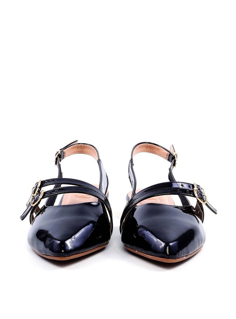 Sandália Slingback com Fivelas Laterais - Preta SDI-11736 - PR