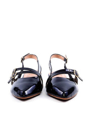 Sandália Slingback com Fivelas Laterais - Preta SDI-11736 - PR