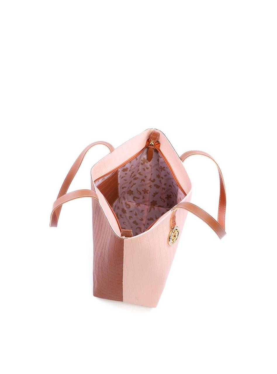 Bolsa Shopper Tiracoloco com Detalhe em Strass - Castor BSI-6082 - CS