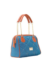 Bolsa Baú Média Corrente Matelassê Azul BSI-5682 - AZ
