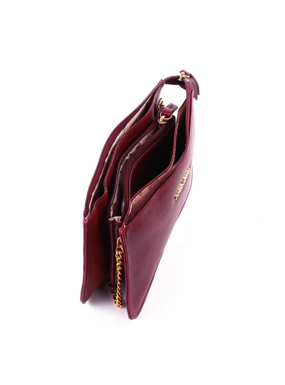 Bolsa Transversal Pequena 3 Divisórias - Vinho BSI-6405 - VI