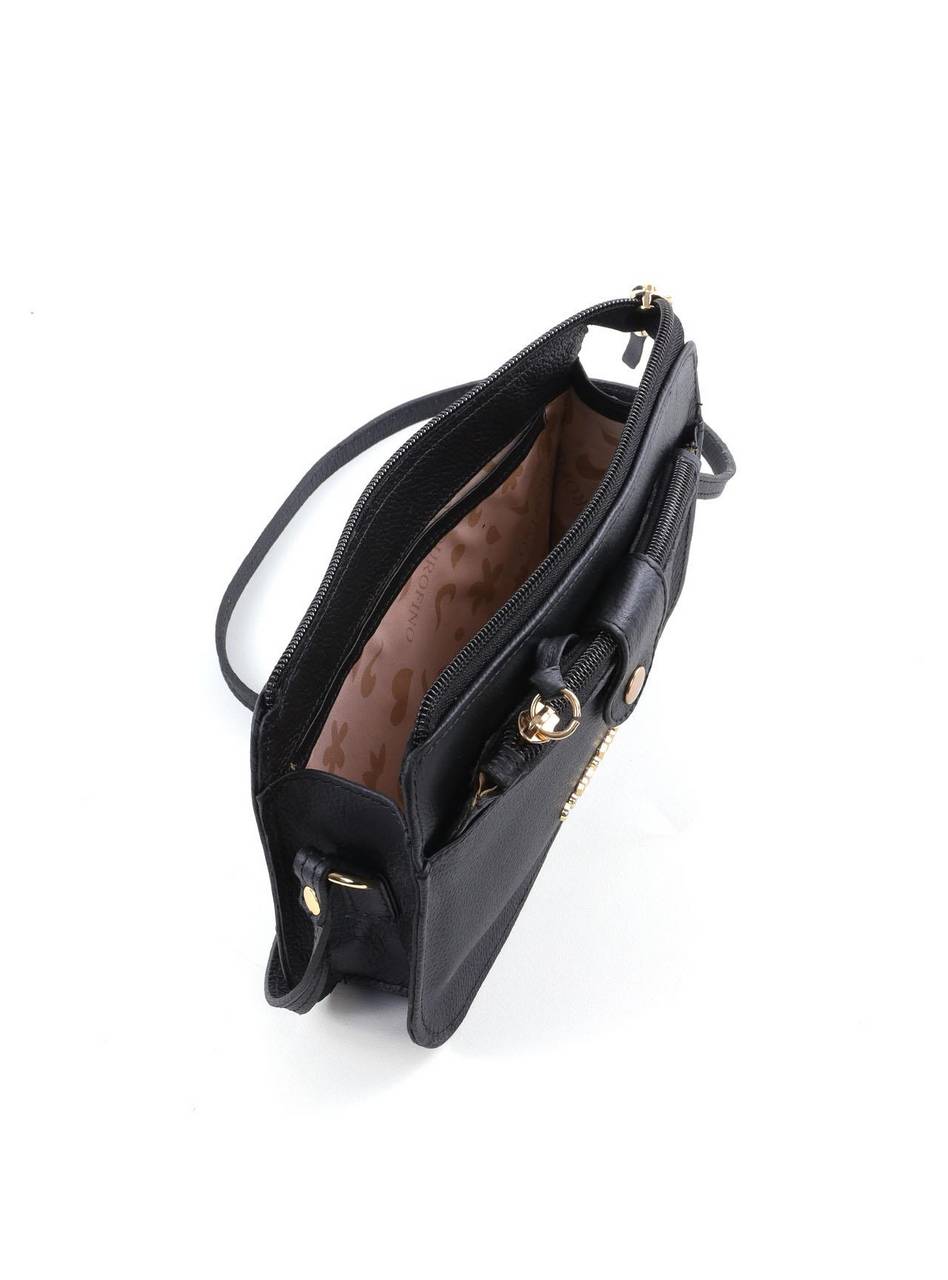 Bolsa Clutch Transversal com Bolso Removível - Preta BSI-6417 - PR