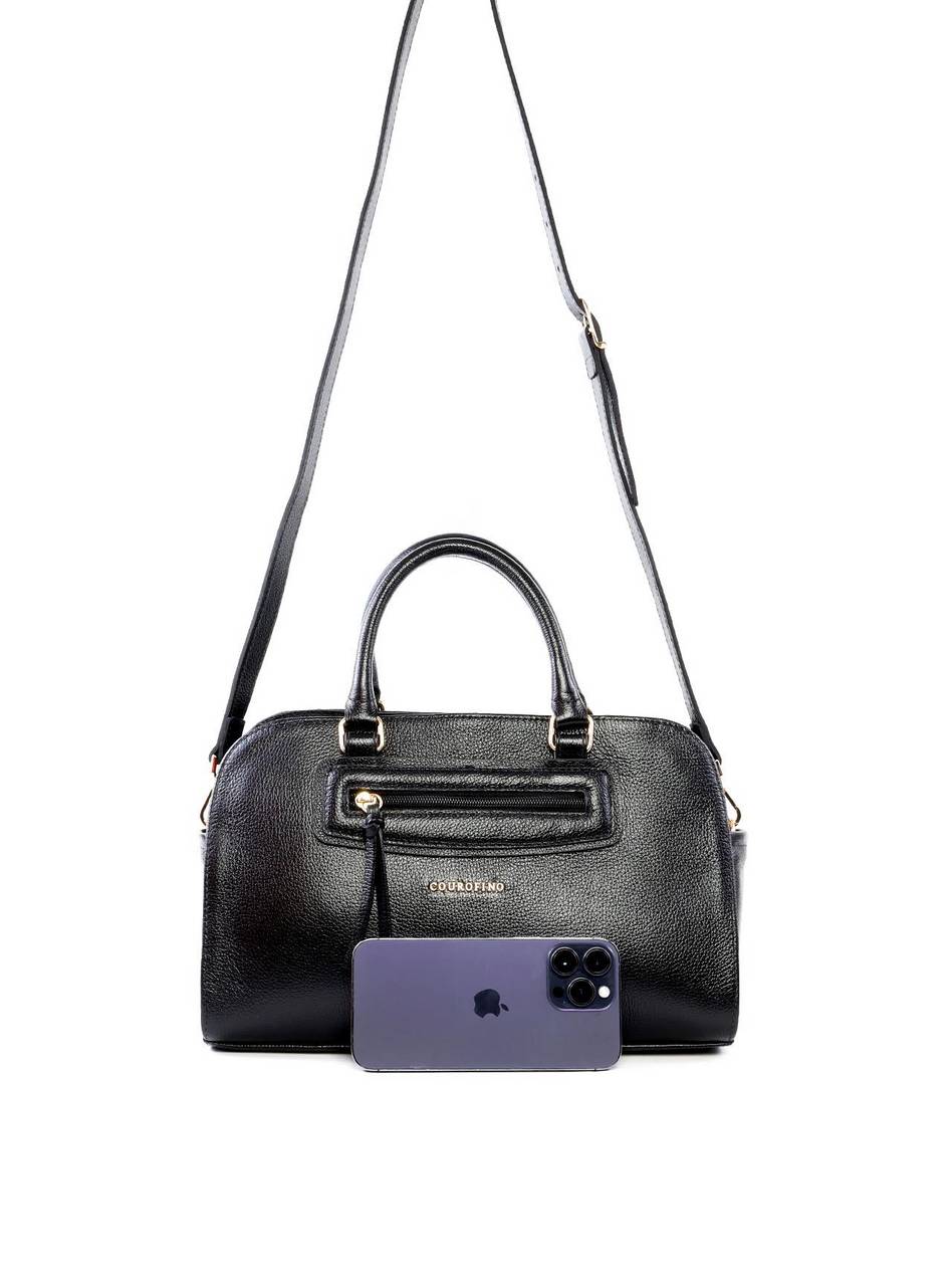Bolsa Baú Grande com Alça Dupla - Preta BSI-6462 - PR