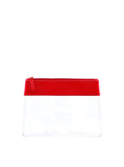 Necessaire Transparente Quadrada Pequena - Vermelha NSI-148 - VE