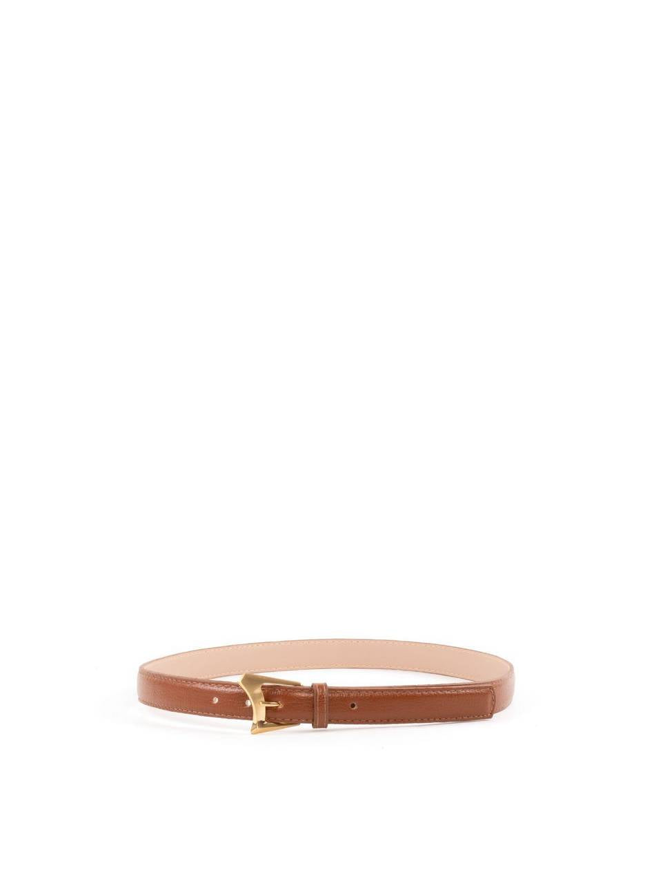 Cinto Feminino Fino Fivela Assimétrica Aço Escovado - Castor CTI-1009 - CS