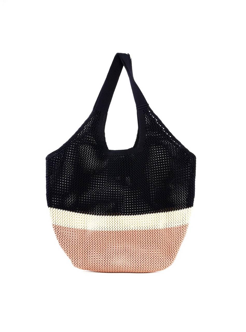 Bolsa de Tricô Tricolor - Preta BS-6326 - PR