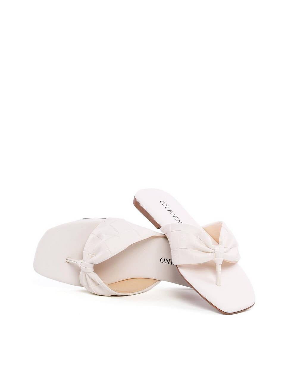 Rasteira de Dedo com Tiras Acolchoadas - Branca SDI-12153 - BR