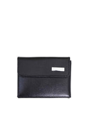 Carteira Masculina Pocket Abotoadura Pressão Preta CAI-822 - PR