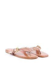 Rasteira com Tiras de Dedo e Fivela - Animal Print SDI-12180AP