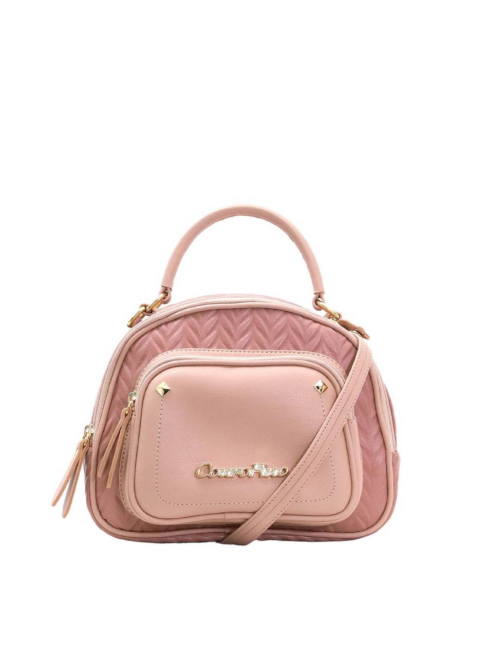 Bolsa Tote Média Transversal Zíper Frontal Nude BSI-5684 - NU