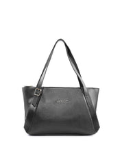 Bolsa Tote com Detalhe de Fivela e Recorte - Preta BSI-6189 - PR