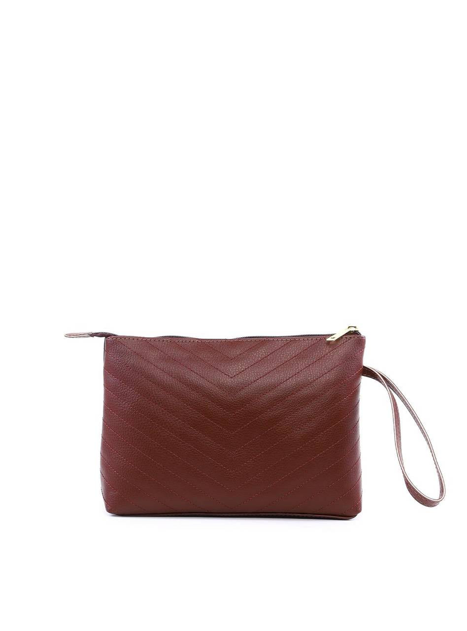 Bolsa Clutch com Detalhe de Costura - Cacau BSI-6317 - CA