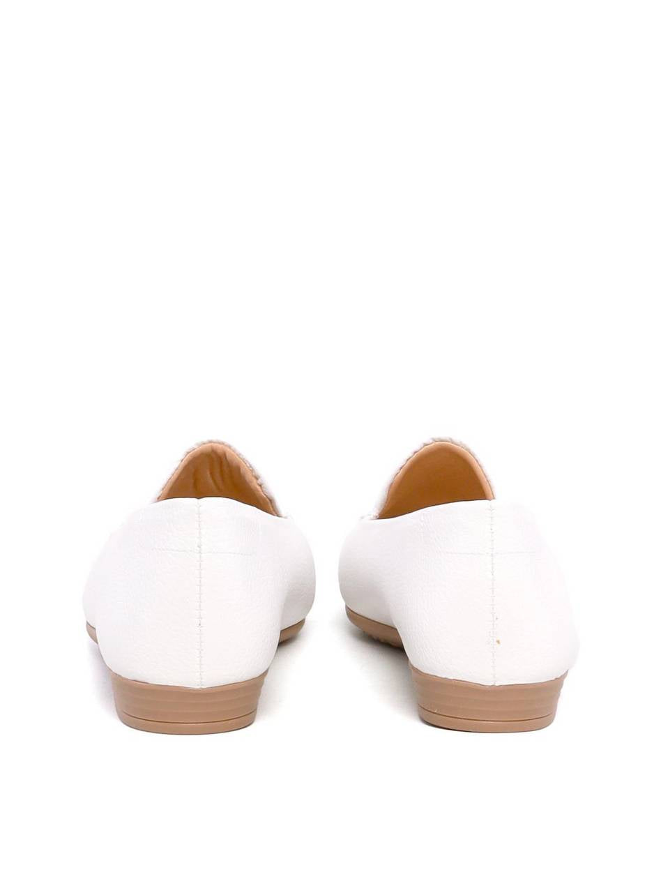 Mocassim Liso com Detalhe de Nervura - Branco SP - 12196 - BR