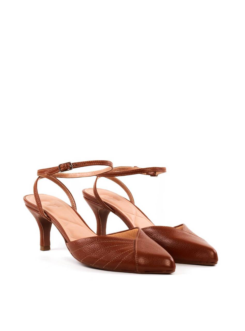Scarpin Slingback Salto Médio Costuras Aparentes - Castor SDI-12055 - CS