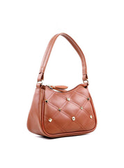 Bolsa Clutch com Alça Tiracolo Removível em Matelassê e Spikes - Castor BSI-5966 - CS