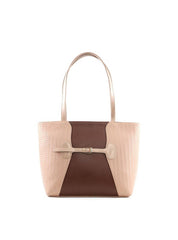 Bolsa Shopper com Tressê e Fivela - Nude BSI-6421 - NU