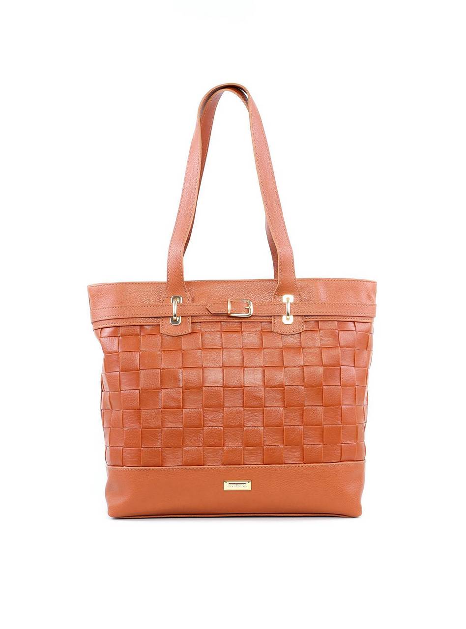 Bolsa Shopper em Tressê com Detalhe de Cinto - Castor BSI-6211 - CS