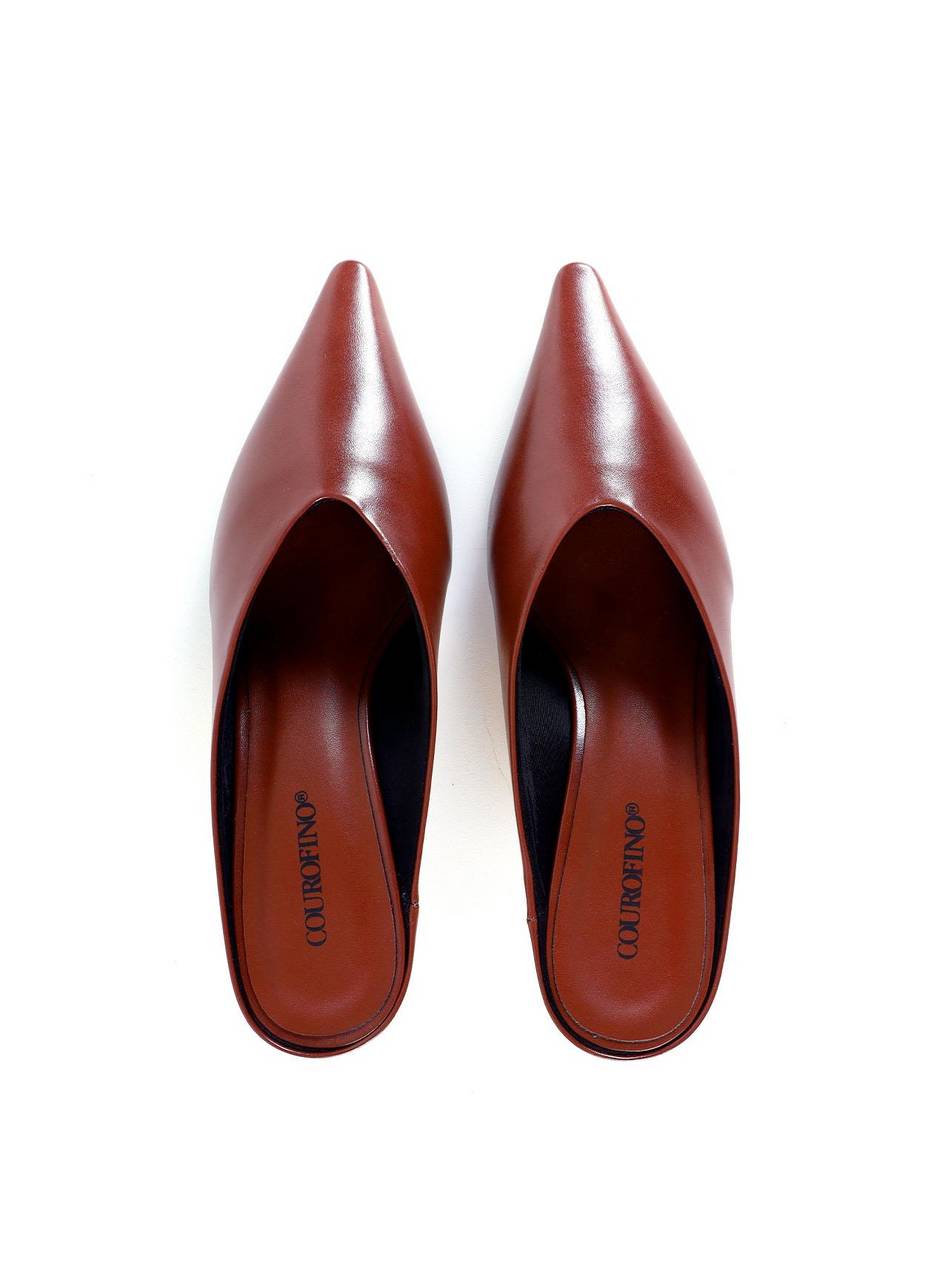 Mule de Bico Fino com Salto Anabela Cromado - Cacau SD-12011 - CA