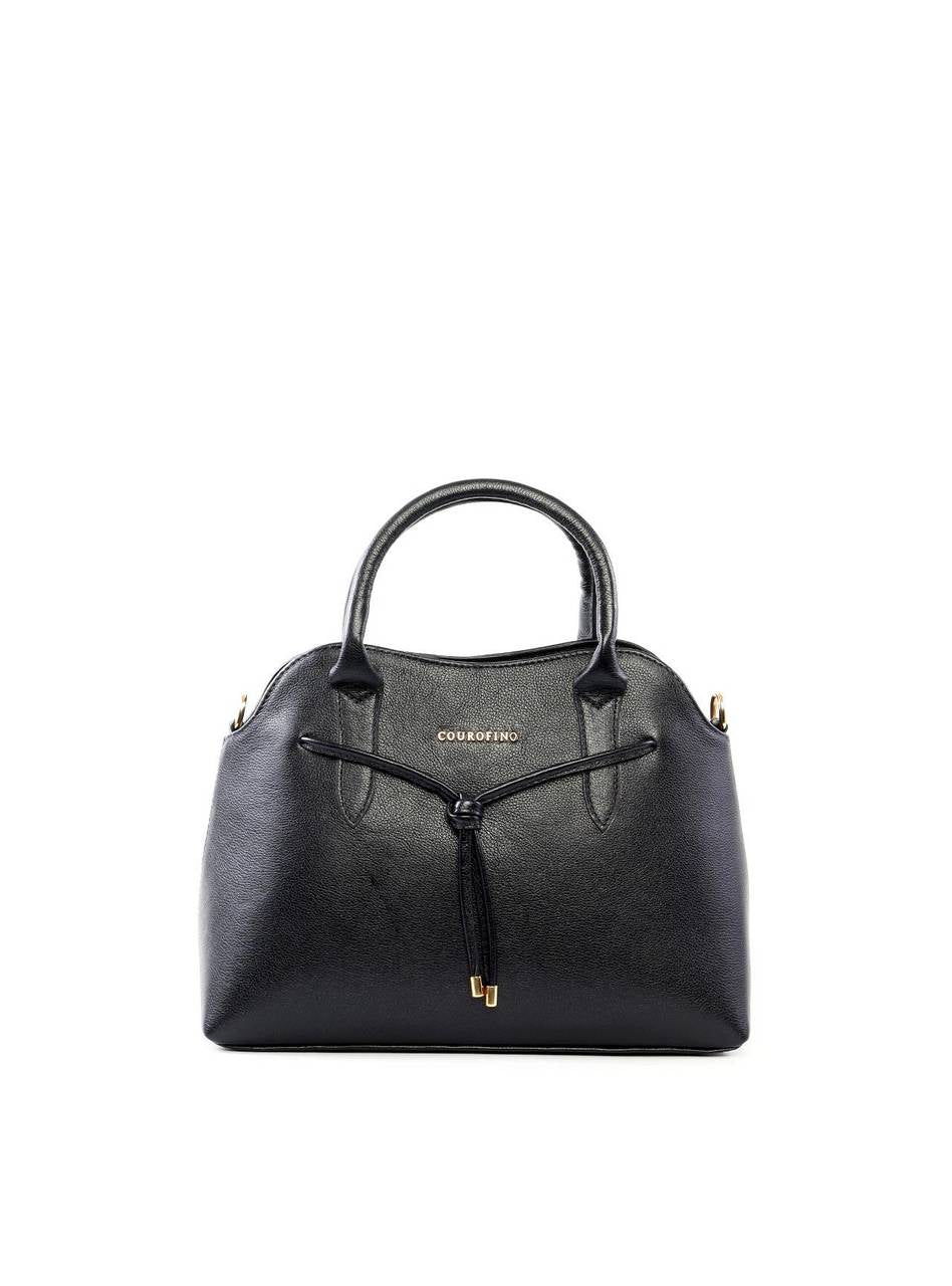 Bolsa Tote Média com Cordão Frontal - Preta BSI-6471 - PR