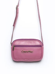 Bolsa Clutch Couro Pequena Transversal Ziper Roxa BSI-5677 - RO