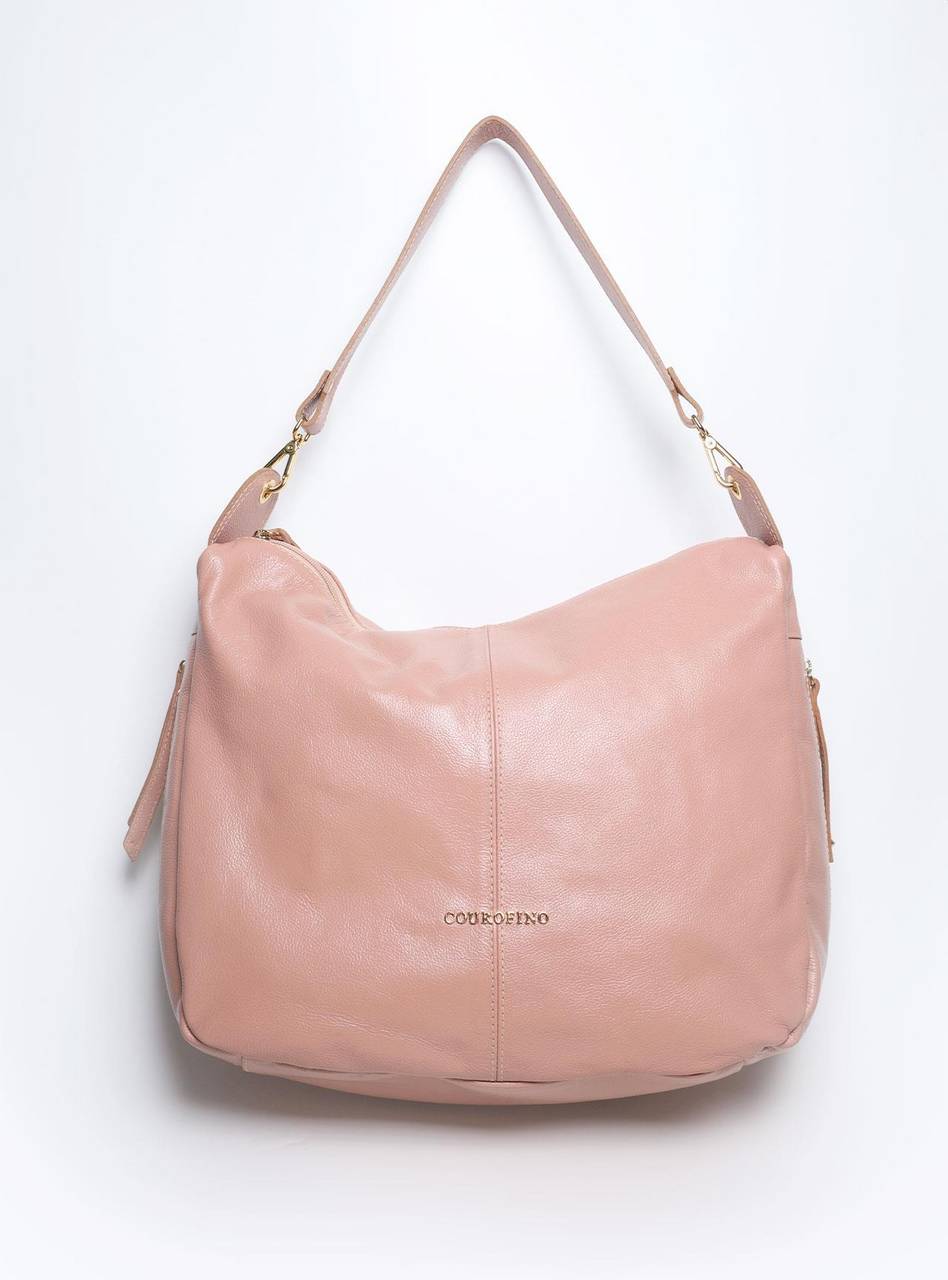 Bolsa Feminina Hobo Tiracolo Couro Nude BSI-5704 - NU