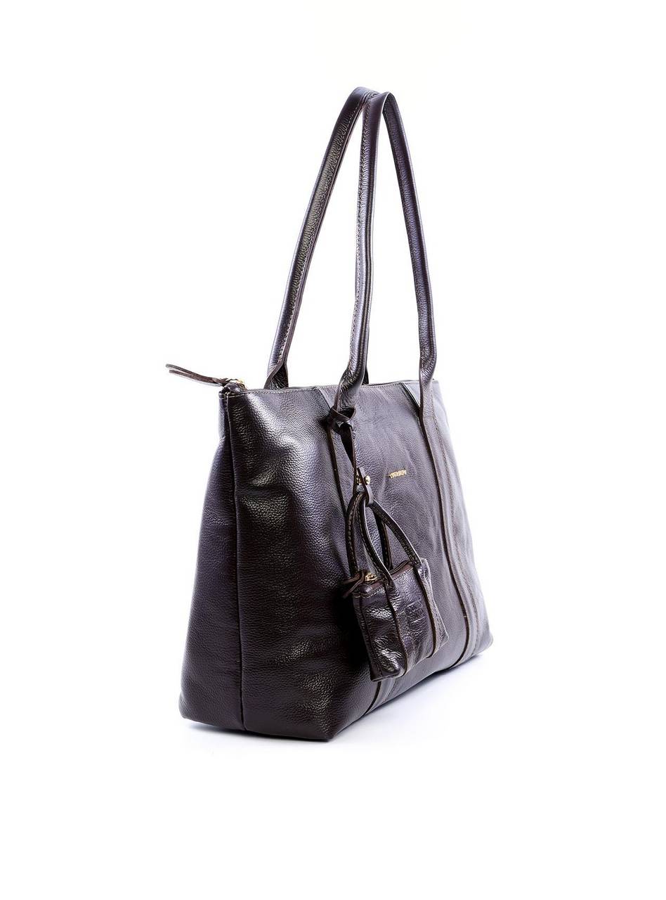 Bolsa Tote com Big Charm e Mini Bolsa - Cacau BSI-6049 - CA
