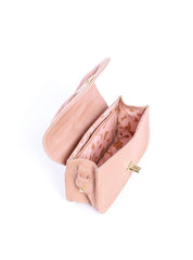 Bolsa Satchel Drapeado com Alça Dupla Removível - Nude BSI-5933 - NU