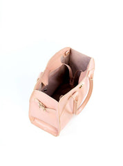 Bolsa Tote de Alça Dupla com Costuras e Fivelas - Nude BSI-6209 - NU