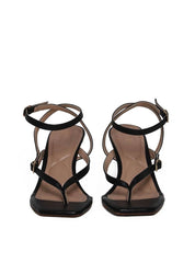 Sandália Feminina Couro Salto Fino - Preta   SDI-11648 - PR