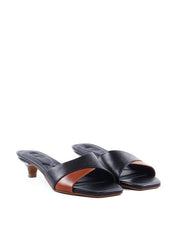 Tamanco com Salto Kitten Bicolor - Preta SDI-12080 - PR