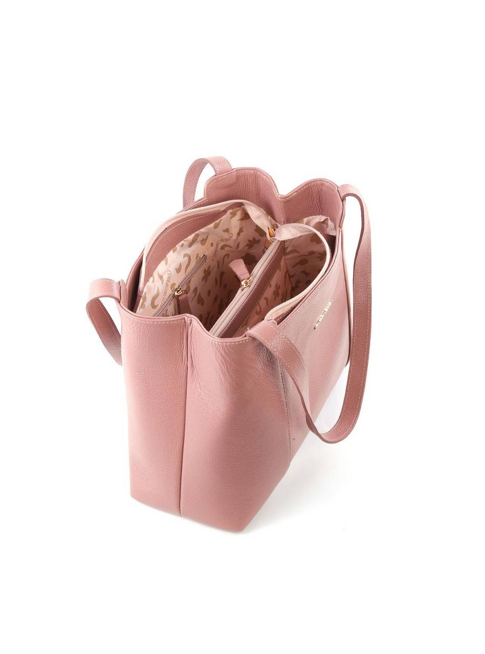 Bolsa Tote Quadrada com 3 Divisórias - Nude BSI-6398 - NU