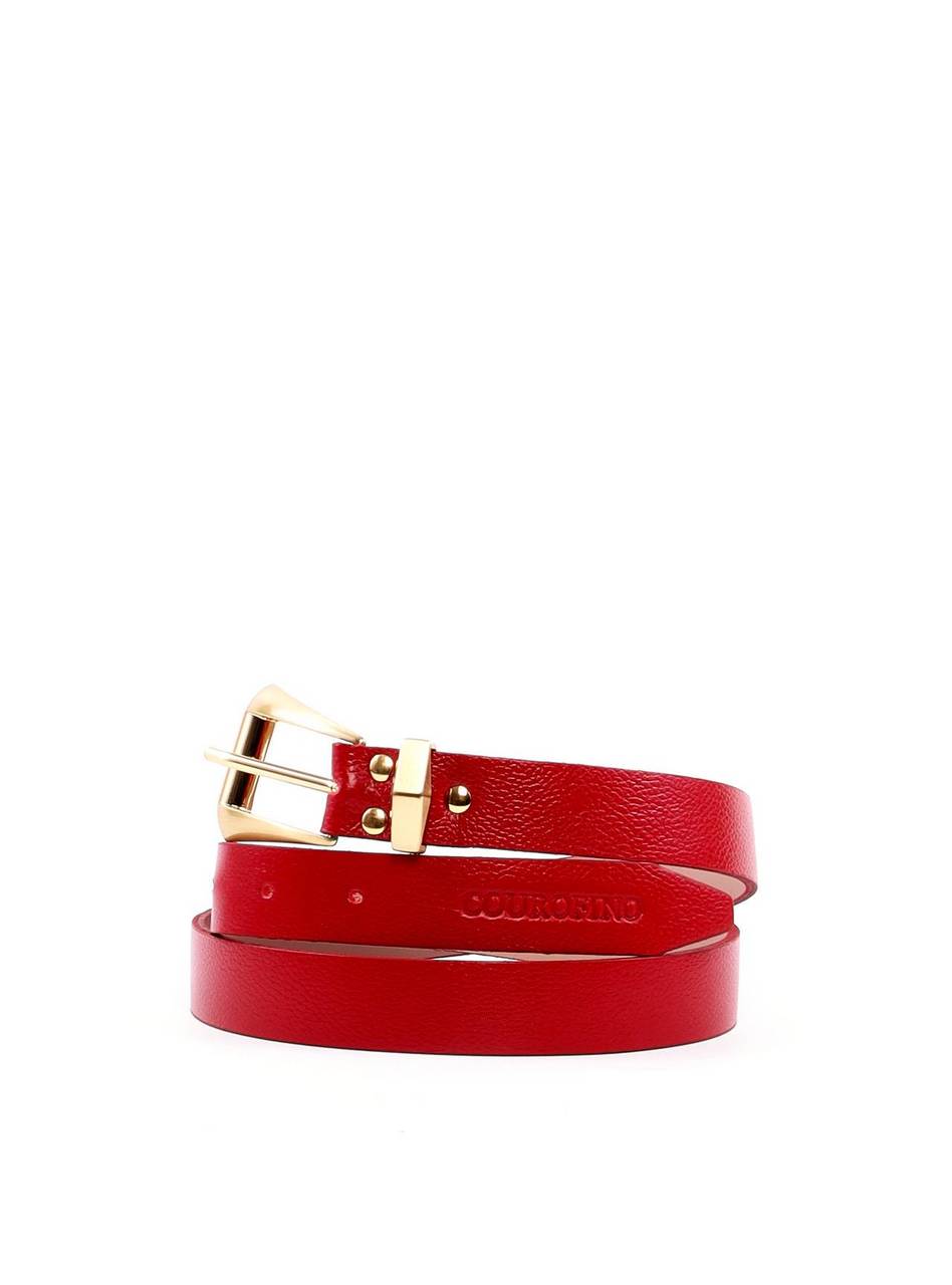 Cinto Feminino Fivela Grande em Couro - Vermelha CTI-1005 - VE
