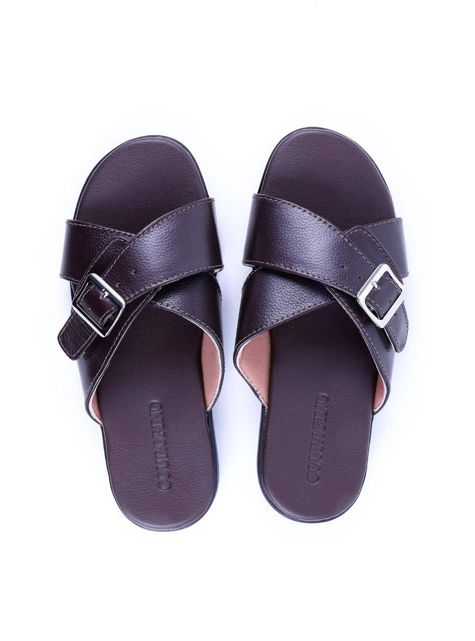 Sandália Masculina em Couro com Tiras Largas  SDI-11703 - CA